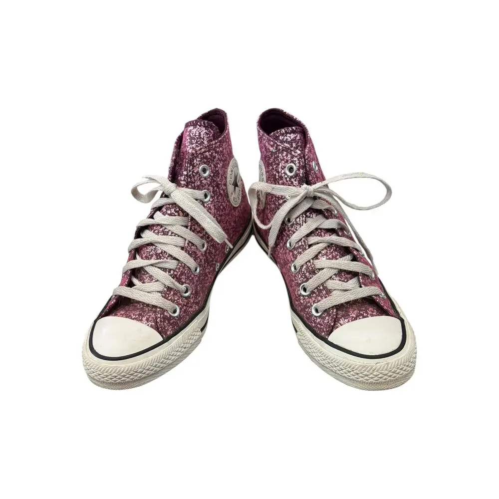 Converse Chuck Taylor All Star Glitter Hi Orchid Abyss A11137C Women’s 7.5